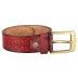 Mens Genuine Leather with golden Pin buckle Belts- Maroon
